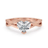 Twisted Shank Engagement Ring In Rose Gold