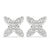 White Gold Flower Stud Earrings