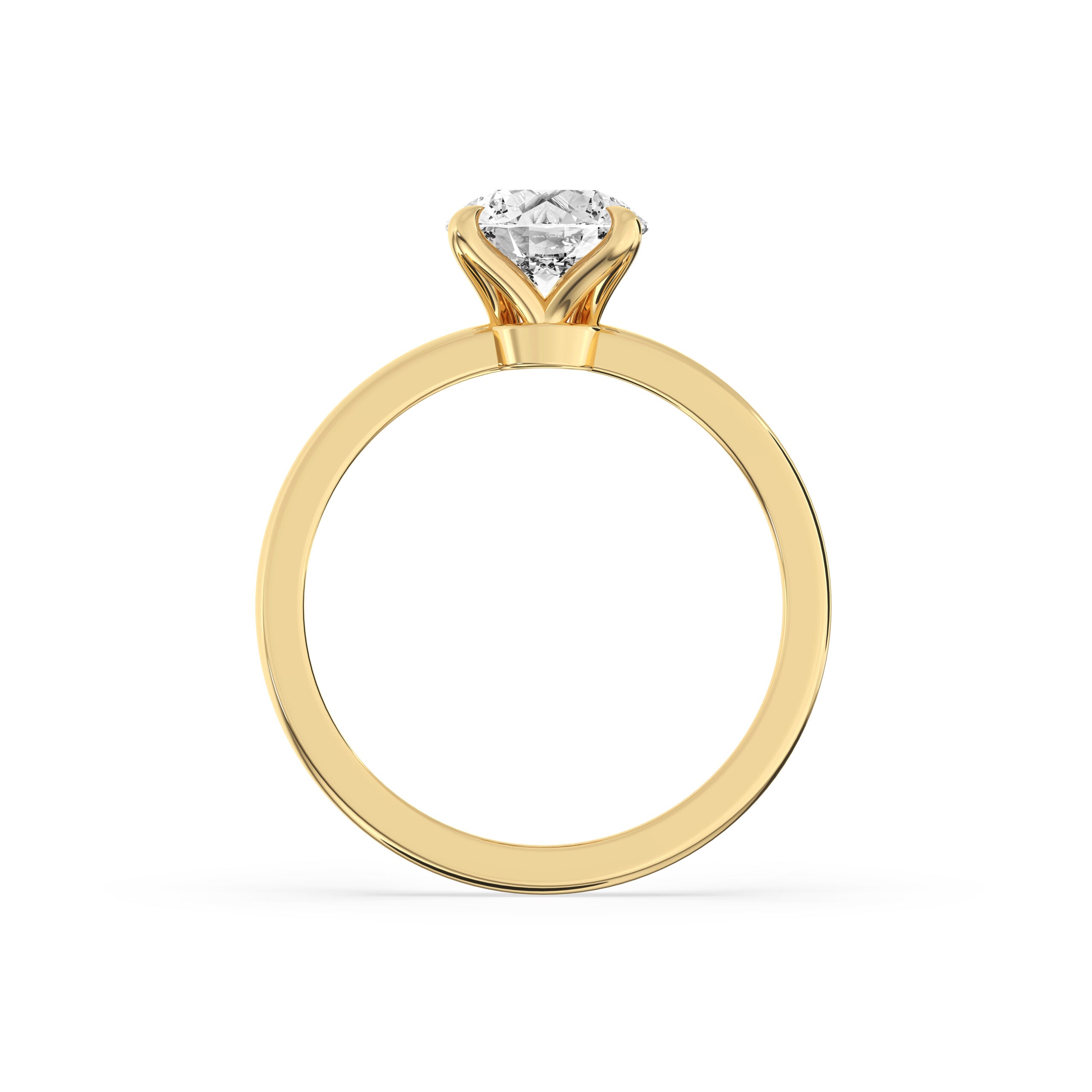 Round Lab Grown Diamond Engagement Ring